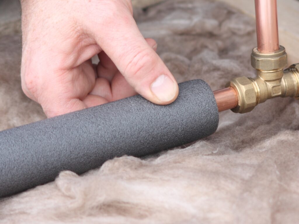 insulating hot water pipes