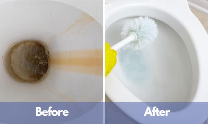 preventing rust stains in toilet 